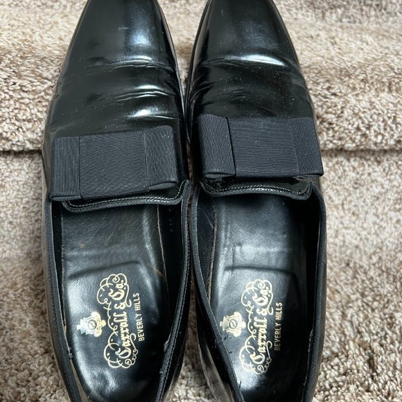 Carroll & Co Beverly Hills Men\'s Black Patent Leather Dress Slip On Shoes main image 12